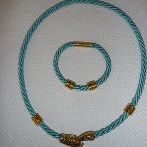 One-of-a-kind cord necklace & bracelet by booj